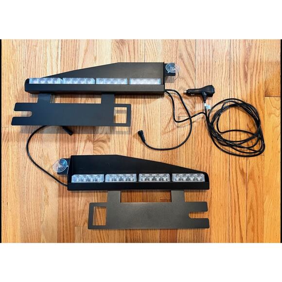 Red Emergency Lights Visor Bar for Personal Vehicle - Picture 1 of 1